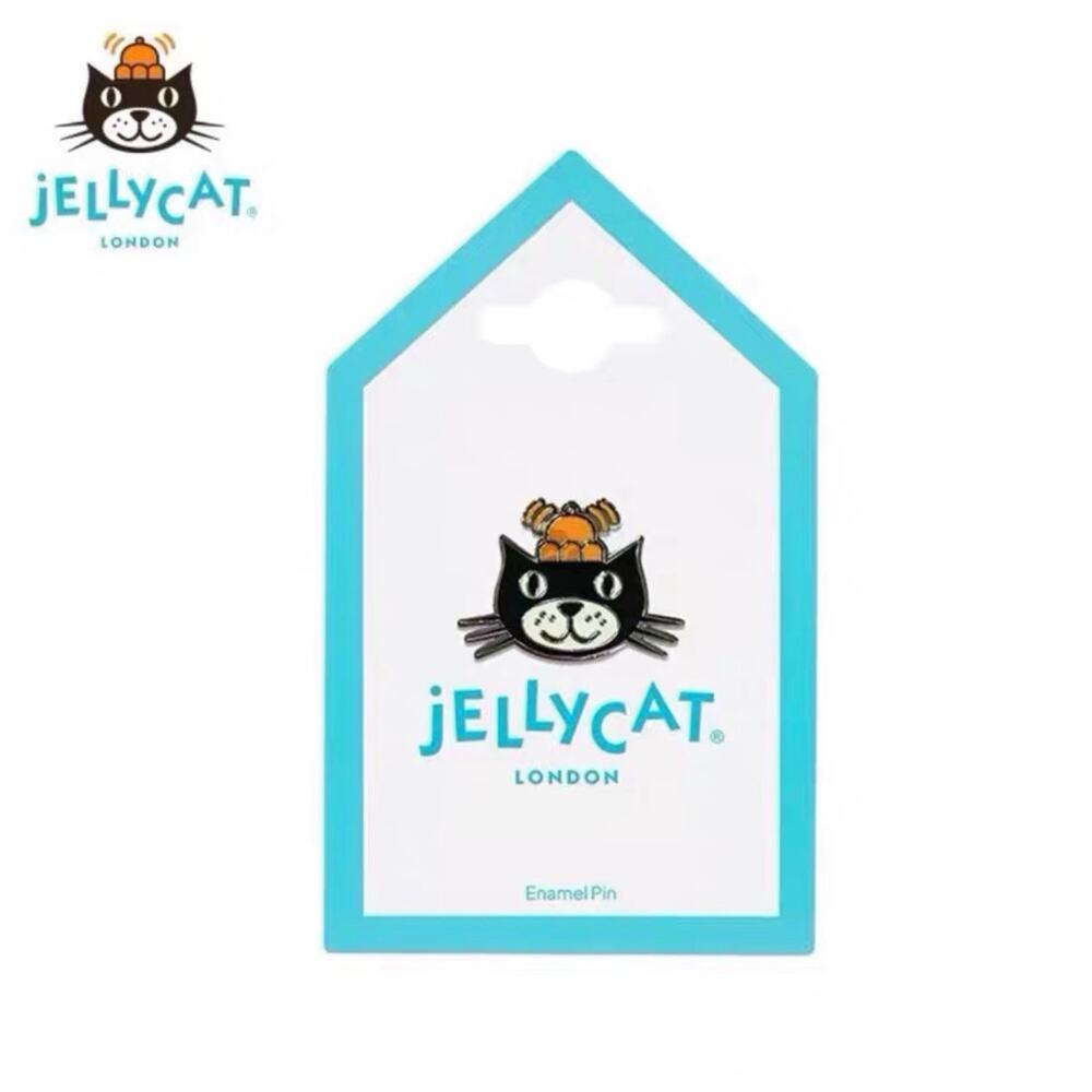 NWT Jellycat official merchandise jack cat boss enamel pin badge HTF